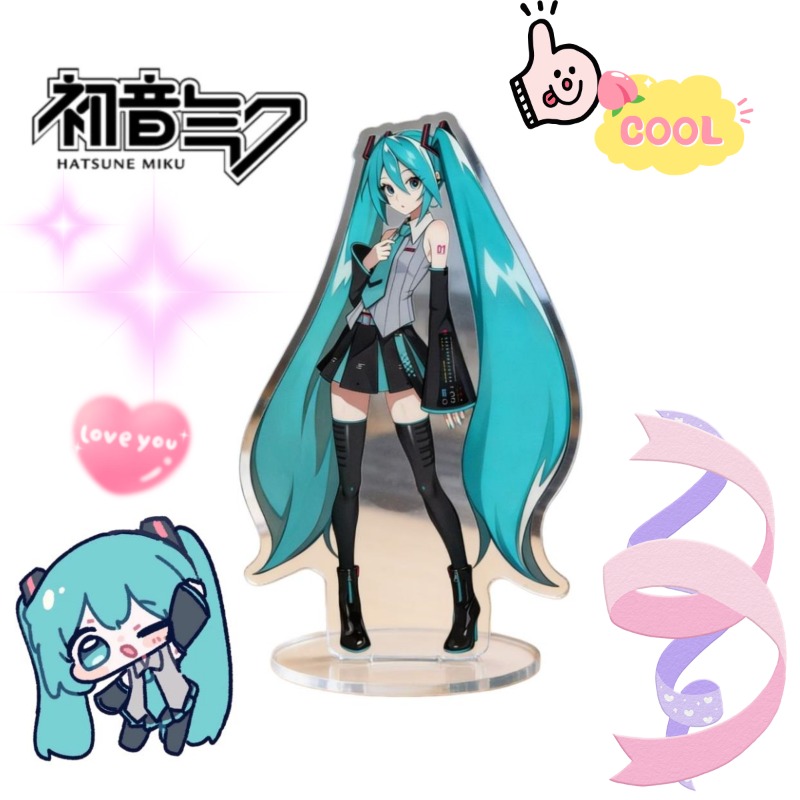 Anime Cosplay Japan - Hatsune Miku 10cm Akrylowy Stojak Urocza