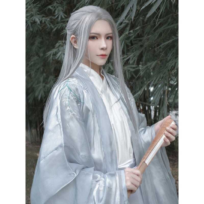 Anime Cosplay Long Hair - Męski strój Hanfu, długie proste włosy,