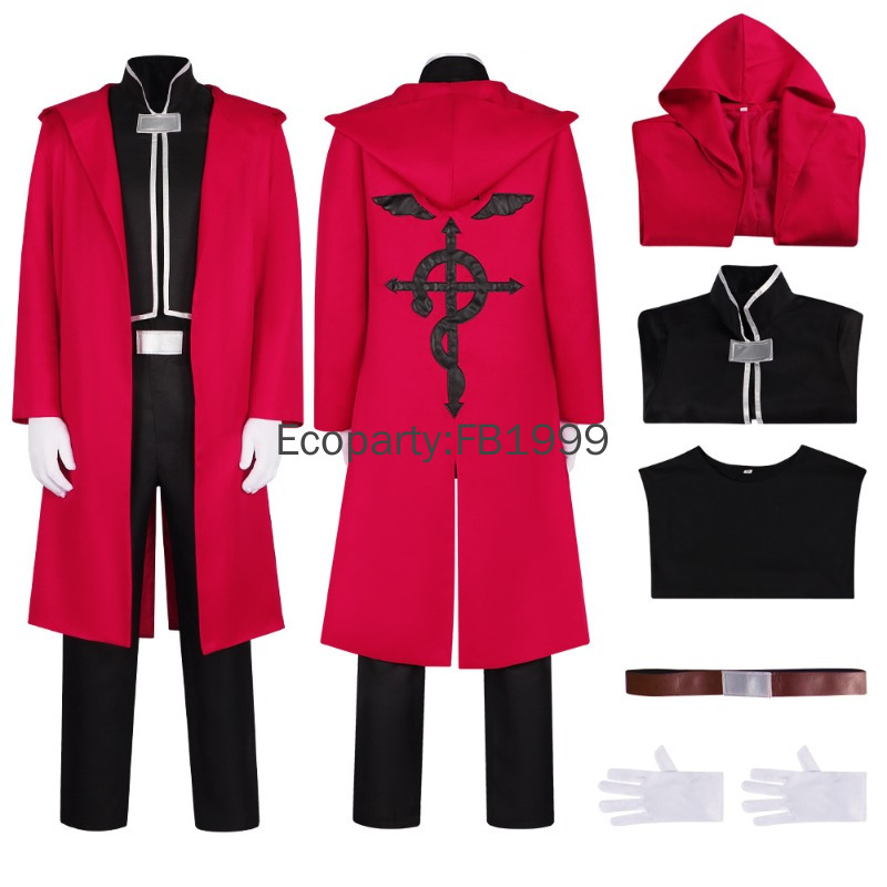 Fullmetal Alchemist Coat - Anime Alchemik Edward Elric przebranie na