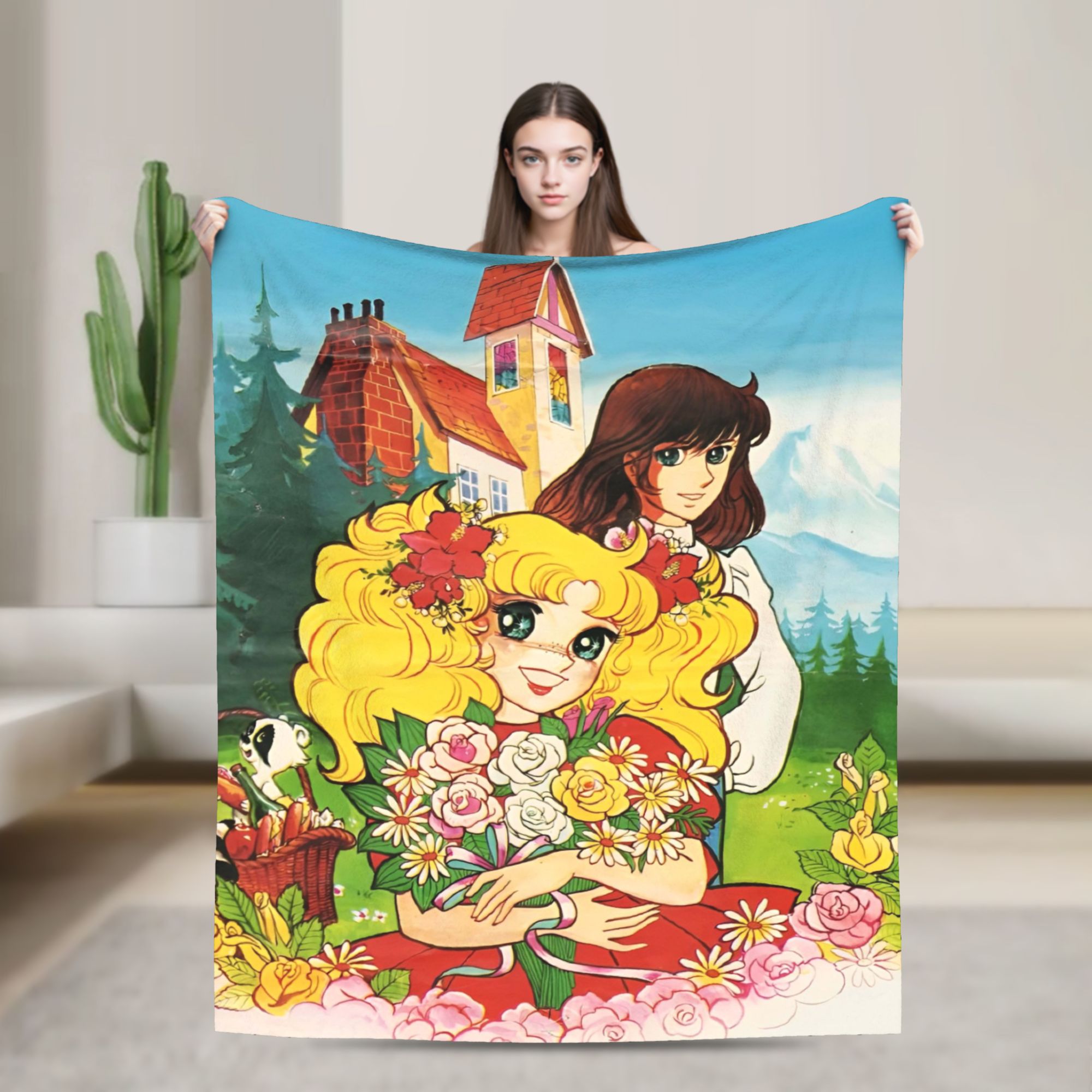 Anime Cosplay Romance - Kocyki Candy Candy Anime Manga, miękkie,