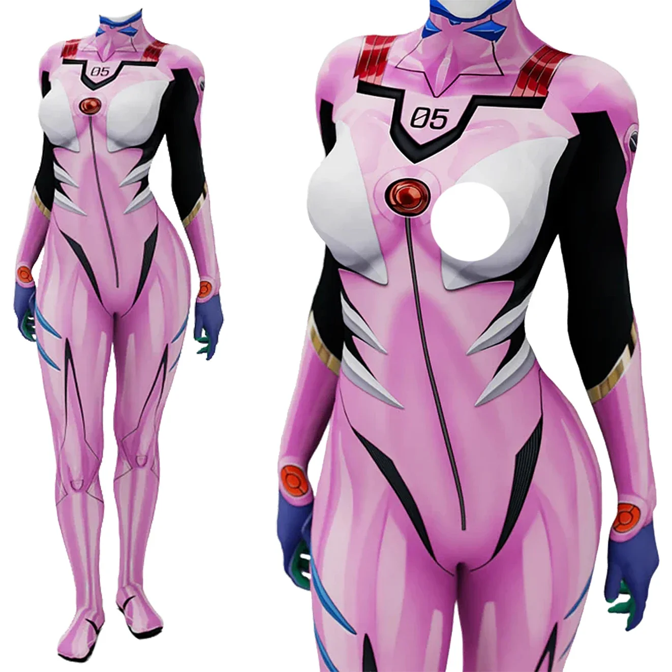 Anime Cosplay Bodysuit - Anime EVA 05 Makinami Strój Cosplay