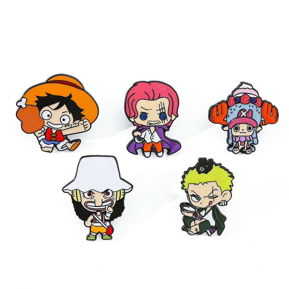 Anime Cosplay Luffy - 5 szt. Kreatywna broszka anime, przypinka