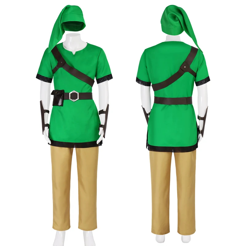 Anime Cosplay Link - Zestaw Kostiumu Cosplay COSClassic Link: Zielona