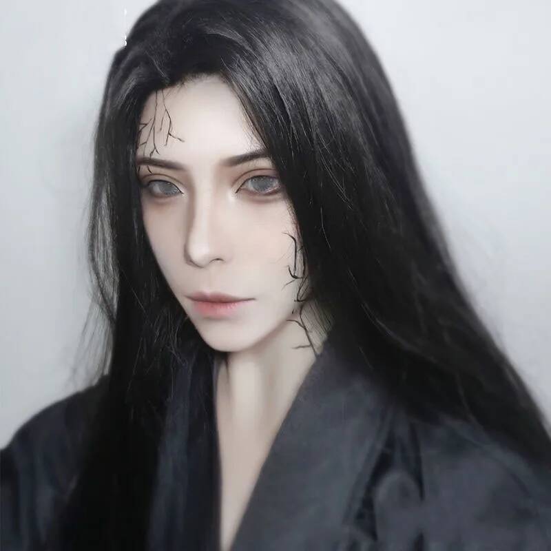 Męski strój Hanfu, długie pros – Anime Cosplay Long Hair recenzja i cena