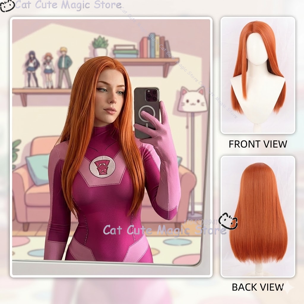 Samantha Eve Wilkins Atom Eve  – Anime Cosplay Long Hair recenzja i cena
