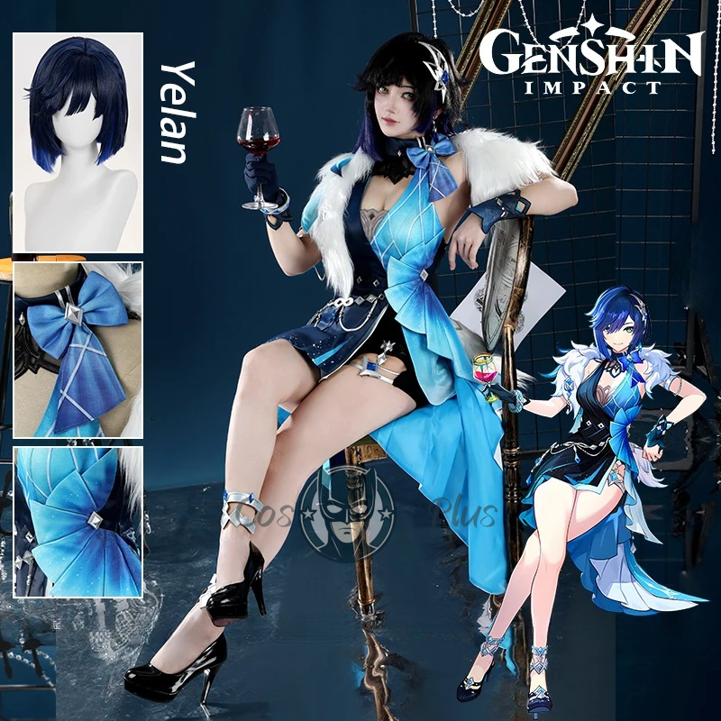 Kostium Cosplay Yelan Genshin  – Anime Cosplay Dress For Women recenzja i cena