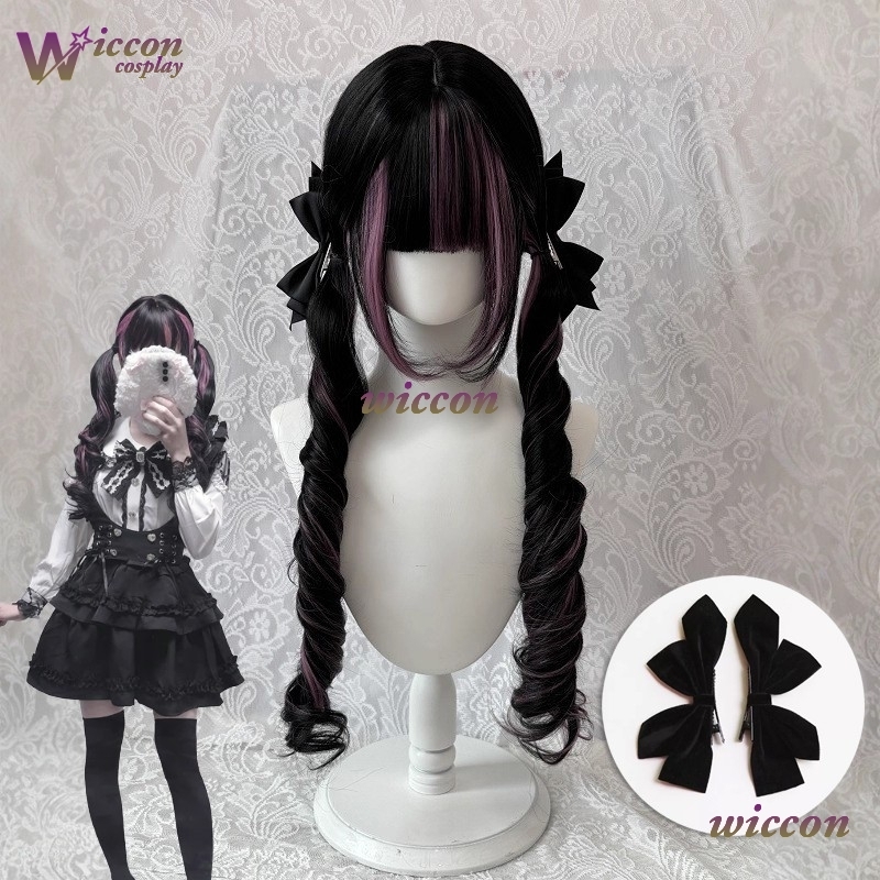 Komiks ‌ Czarna peruka z różow – Anime Cosplay Long Hair recenzja i cena