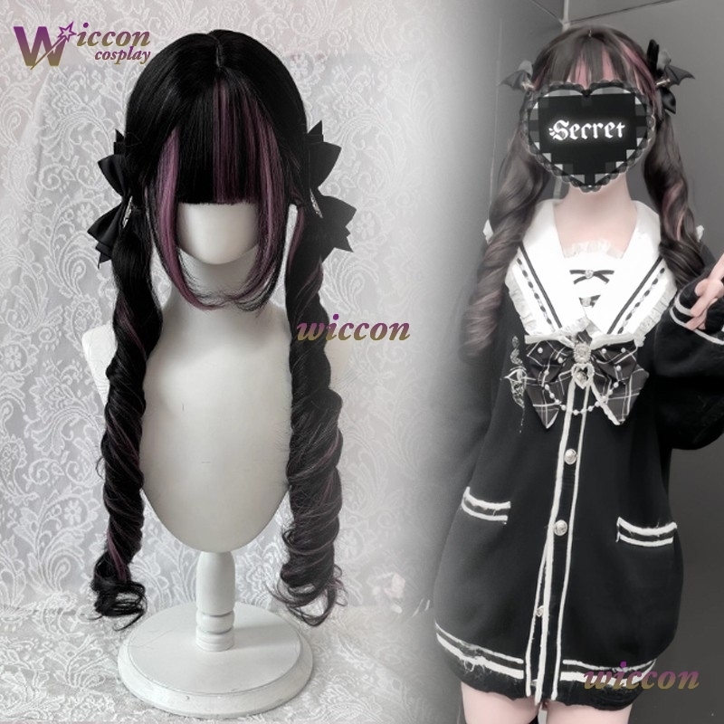 Komiks ‌ Czarna peruka z różow – Anime Cosplay Long Hair recenzja i cena